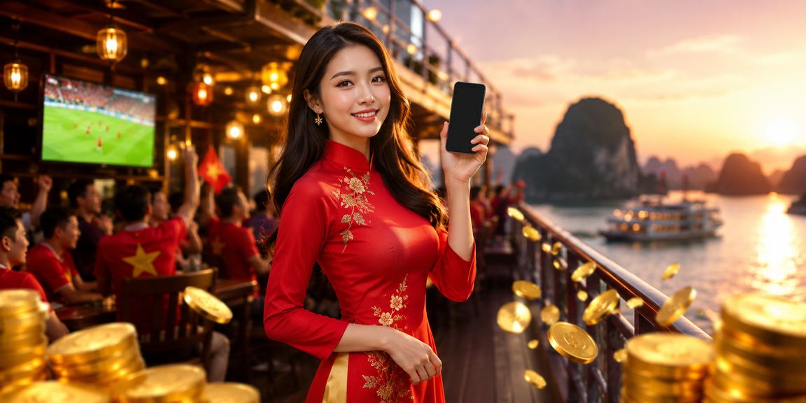 Khung cảnh chơi baccarat VIP tại Đà Lạt với tông màu đỏ ấm áp